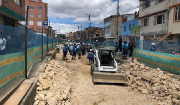 Obra vial en Engativá