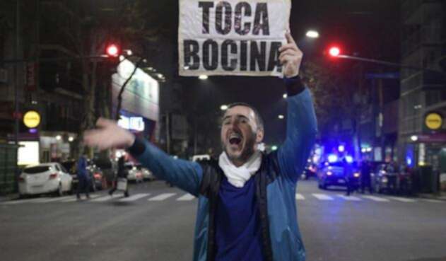 La protesta se replicó en varias esquinas de Buenos Aires.
