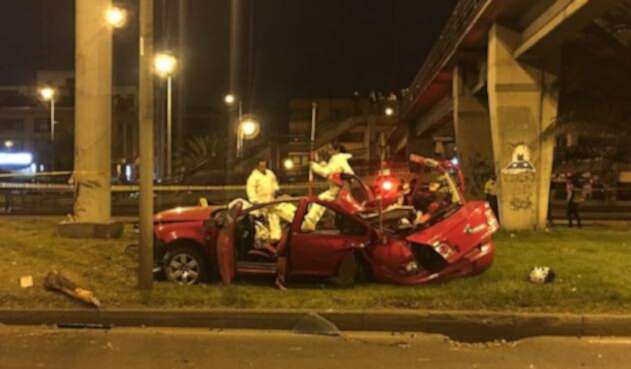 Accidente en el norte de Bogotá