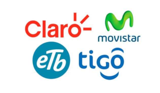 Claro, Movistar, Tigo y ETB Claro, Movistar, Tigo y ETB