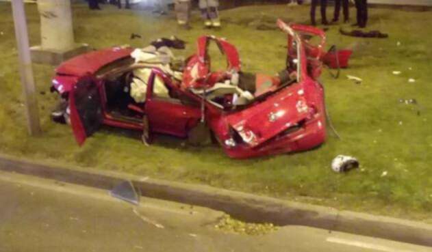 Accidente en carro en Bogotá