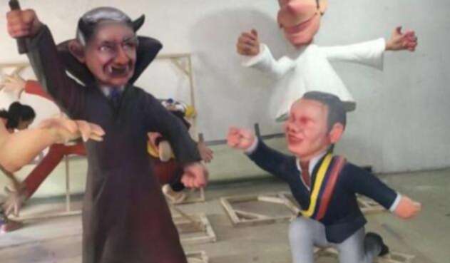 Las imágenes de Duque y Uribe que iban a ser exhibidas en la Feria de Bucaramanga Las imágenes de Duque y Uribe que iban a ser exhibidas en la Feria de Bucaramanga