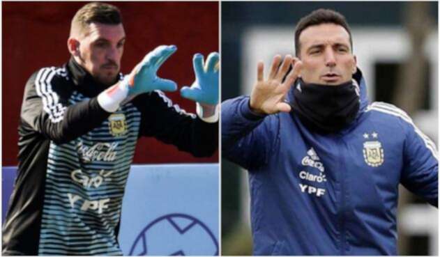 Franco Armani y Scaloni