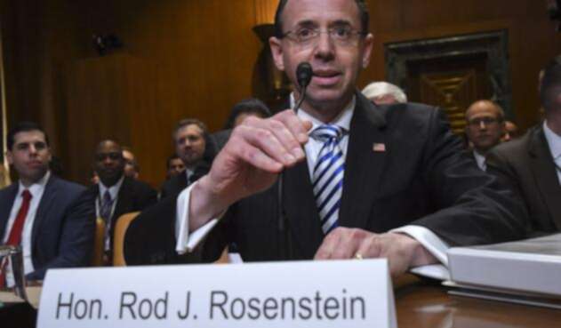 El vicefiscal general de EE.UU., Rod Rosenstein.