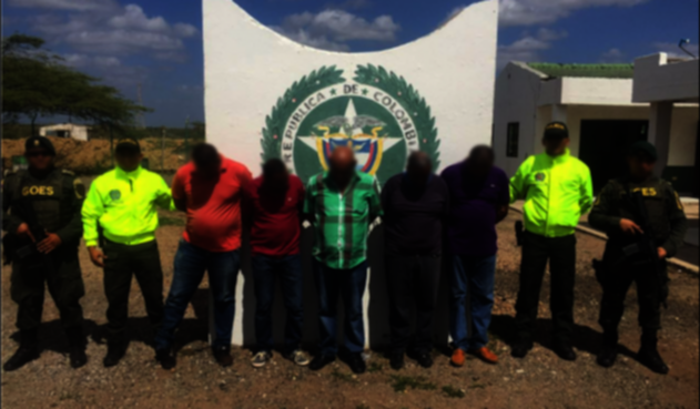 Los capturados de la red de tráfico de armas. Los capturados de la red de tráfico de armas.