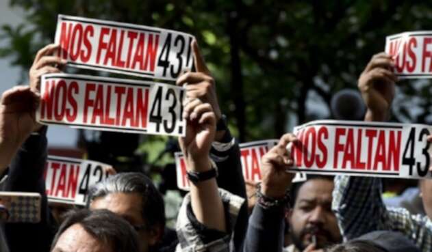 Protestas por los alumnos de Ayotzinapa desaparecidos en 2014.