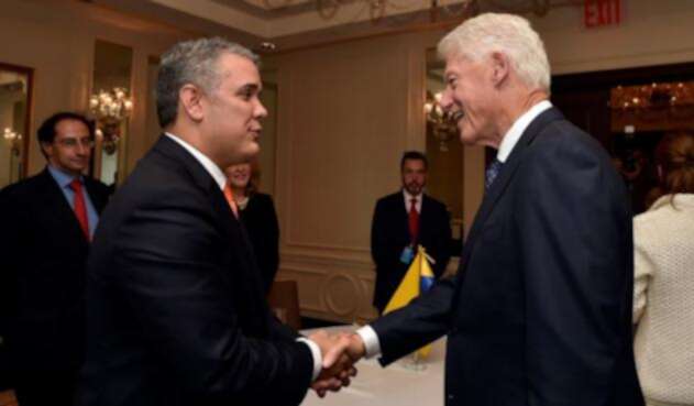Reunión Duque y Clinton