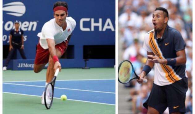 Roger Federer y Nick Kyrgios Roger Federer y Nick Kyrgios