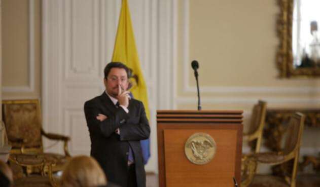 Francisco Santos, embajador de Colombia en Estados Unidos, en la Casa de Nariño