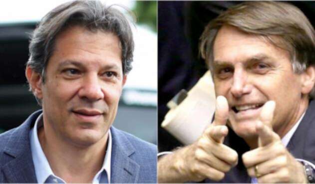 Haddad y Bolsonaro candidatos Brasil