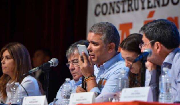 El presidente Iván Duque en el Taller Construyendo País, en Nueva York