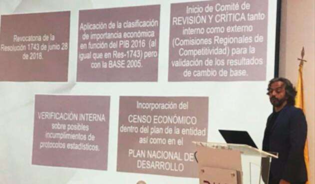 Juan Daniel Oviedo, director del Departamento Administrativo Nacional de Estadística, en Bogotá
