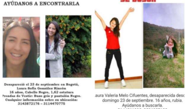 Laura Sofía González y Laura Valeria Melo, jóvenes desaparecidas