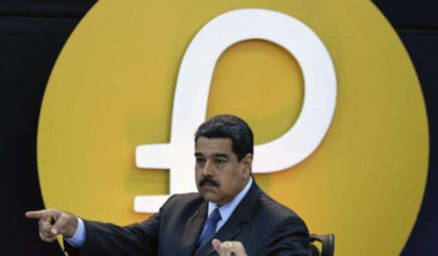 Nicolás Maduro en el día del anuncio del Petro