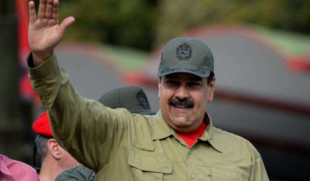 Nicolás Maduro en un desfile militar, el 13 de abril de 2018
