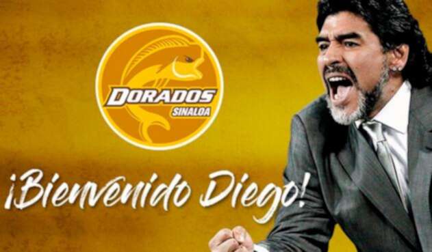 Diego Armando Maradona, entrenador de los Dorados de Sinaloa