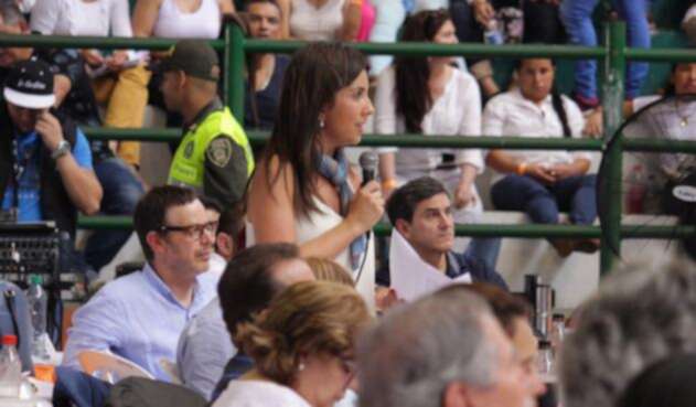 Maria Victoria Angulo, ministra de Educación, en un evento público