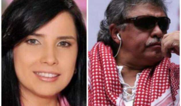 Aida Merlano y Jesús Santrich Aida Merlano y Jesús Santrich