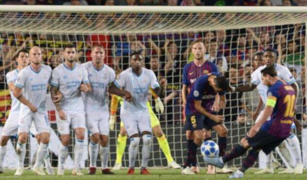 El primer gol de la Champions 18-19, obra de arte de Messi El primer gol de la Champions 18-19, obra de arte de Messi