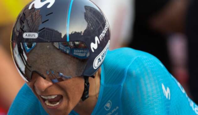 Nairo Quintana tras la crono en la Vuelta a España 2018