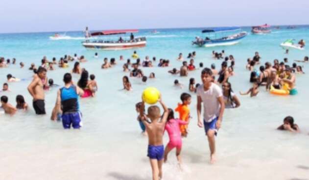Playa Blanca en isla Barú, Cartagena.