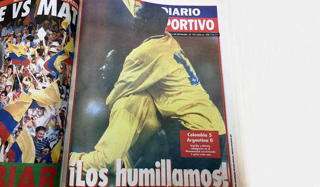 Colombia 5 Argentina 0 Conmovedoras Portadas Hace 25 Anos La Fm