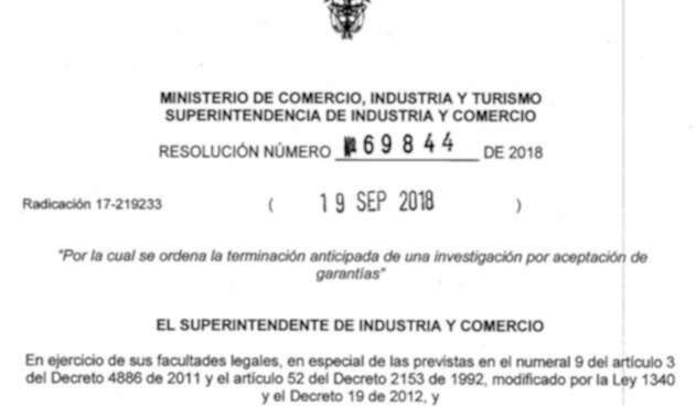 El documento de la Superintendencia de Industria y Comercio en el caso Postobón