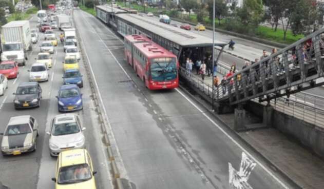 Trancón en Bogotá