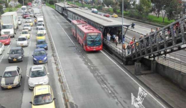 Trancón en Bogotá