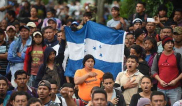Migrantes hondureños.