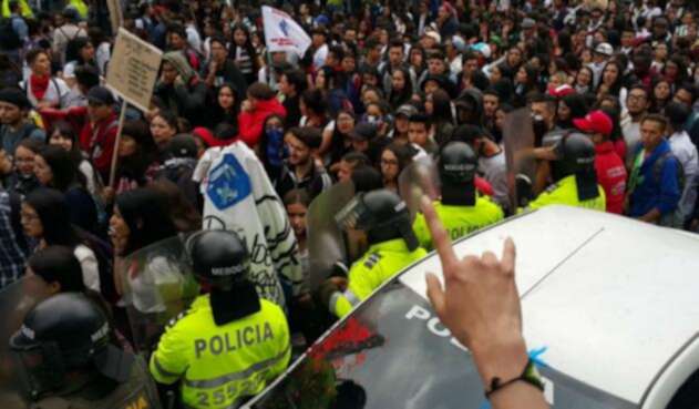 Marcha estudiantil en Bogotá