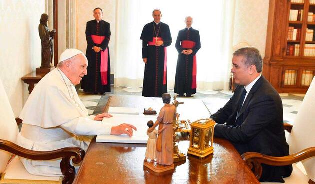 Iván Duque tiene una audiencia con el Papa Francisco