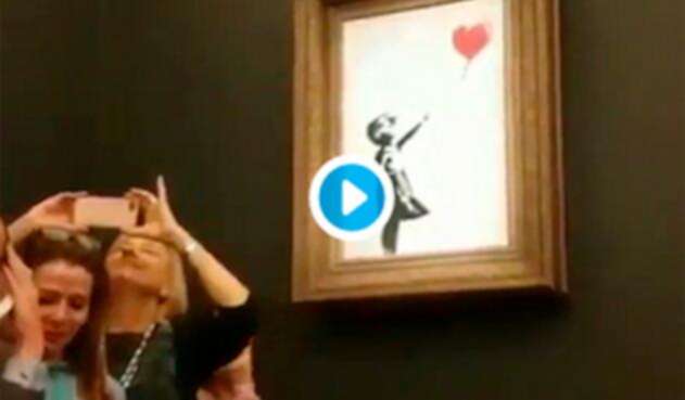La obra de Banksy que se autodestruyó