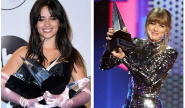 Camila Cabello y Taylor Swift en los American Music Awards