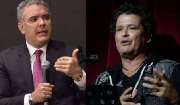 Carlos Vives e Iván Duque