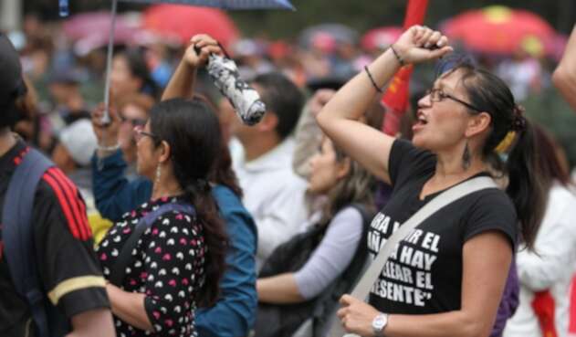Marcha de maestros.