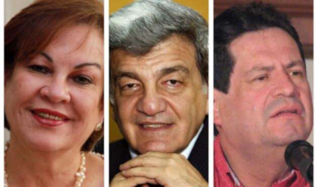 Consuelo González de Perdomo, Jorge Eduardo Gechem y Orlando Beltrán