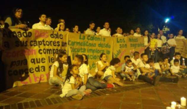 Velatón en Cúcuta pidiendo la liberación de Cristo José Contreras