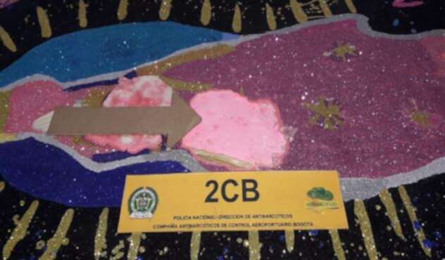 Droga incautada en pintura de la virgen María