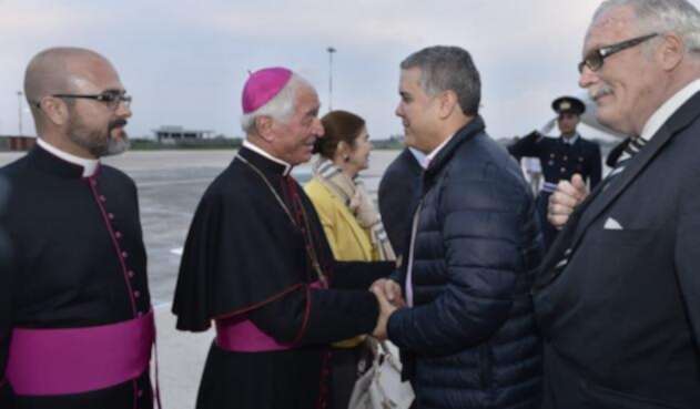 Presidente Iván Duque llega a Roma Presidente Iván Duque llega a Roma