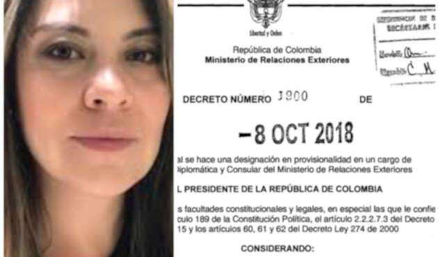 Erika Salamanca, tuitera nombrada como cónsul de Colombia en Washington
