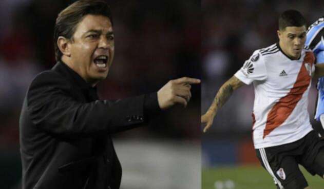 Marcelo Gallardo regaña a Juan Fernando Quinero