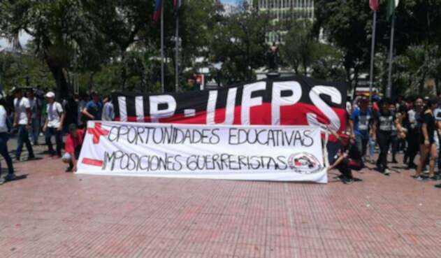 Marchas estudiantiles en Cúcuta por mejoras en la educación pública