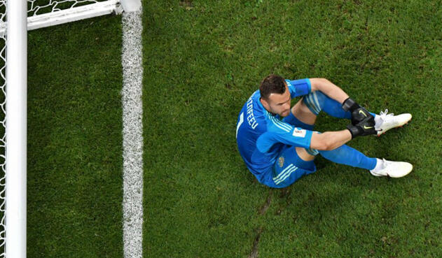 Ígor Akinféev, arquero de la Selección Rusia Ígor Akinféev, arquero de la Selección Rusia