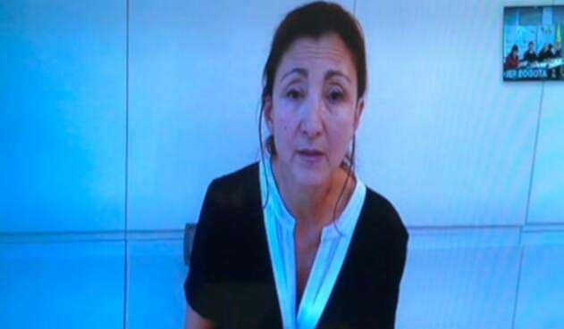 Íngrid Betancourt compareciendo ante la JEP desde Francia Íngrid Betancourt compareciendo ante la JEP desde Francia