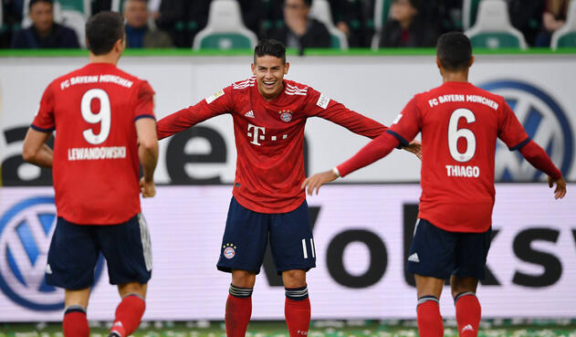 Lewandowski, James y Thiago