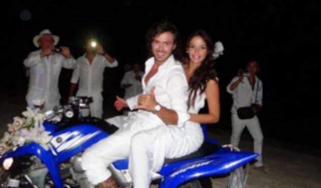 Maleja Restrepo y Tatán Mejía en su boda