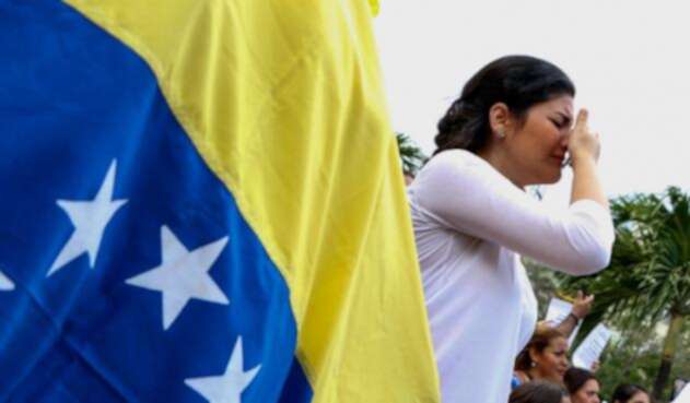 Migrante venezolana Cúcuta, en la frontera con Colombia