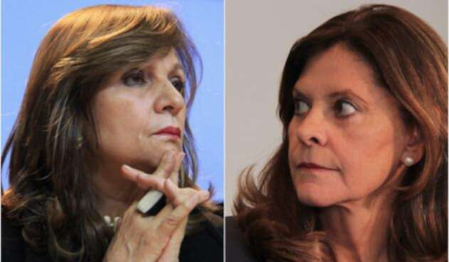 Ángela Robledo y Marta Lucía Ramírez, congresista y vicepresidenta de la República, respectivamente