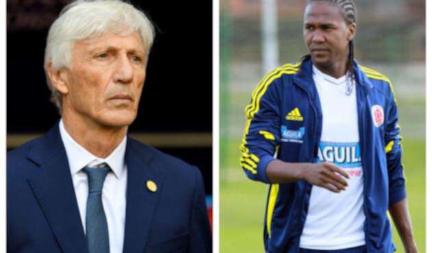 José Pékerman y Hugo Rodallega José Pékerman y Hugo Rodallega